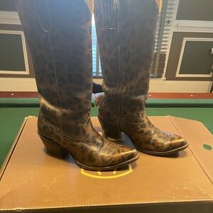 Leopard Print Women's Cowboy Boots